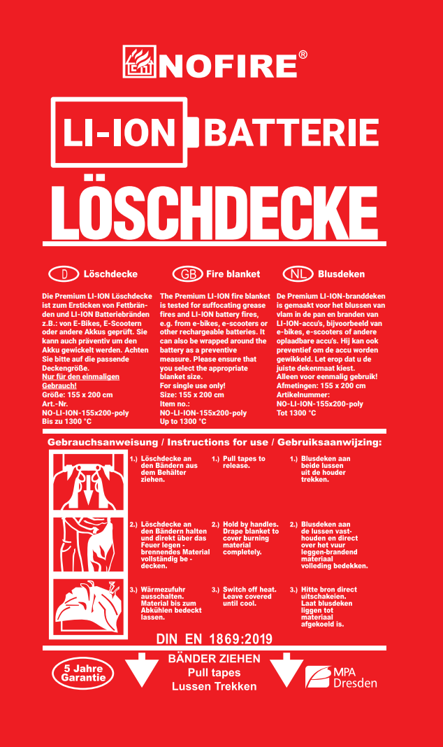 LI-ION Löschdecke 155x200/Poly