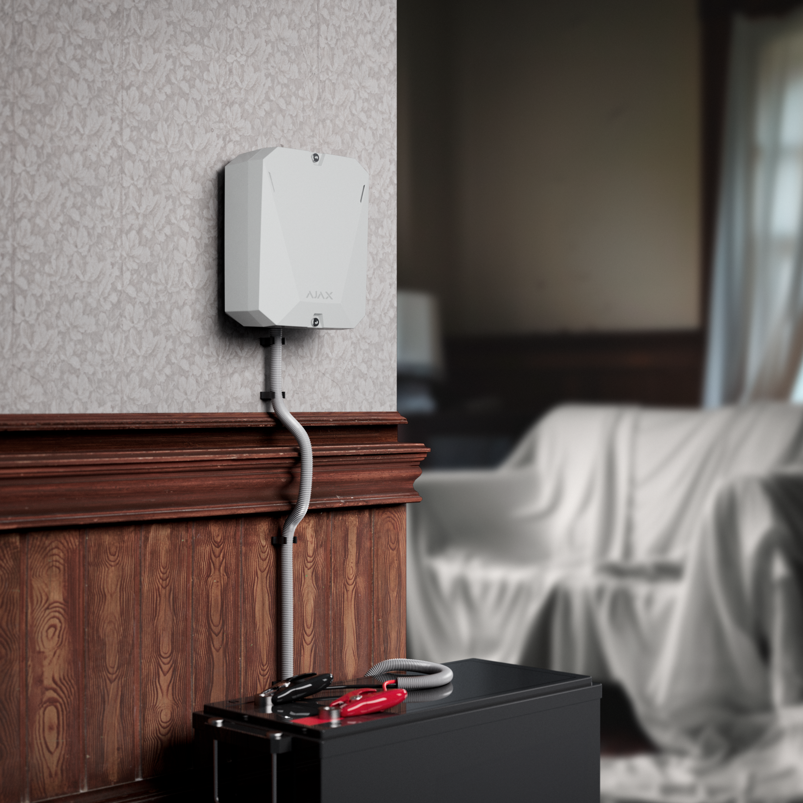 Ajax Hub BP Jeweller Weiß Detailansicht Bild 2 | EPS