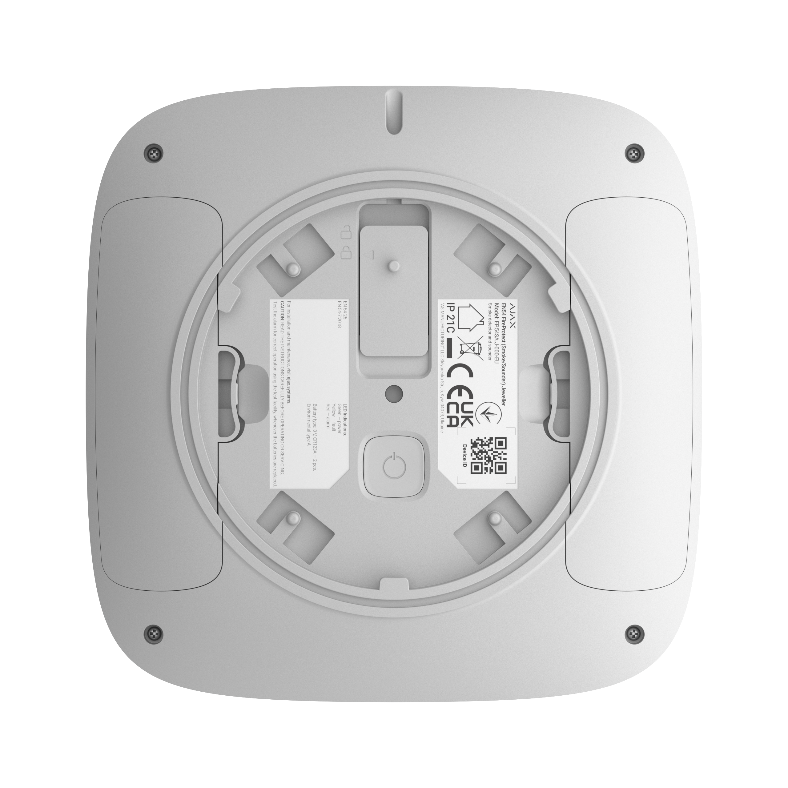 Ajax-Fire EN54 FireProtect (Smoke/Sounder) weiß Detailansicht Bild 11 | EPS
