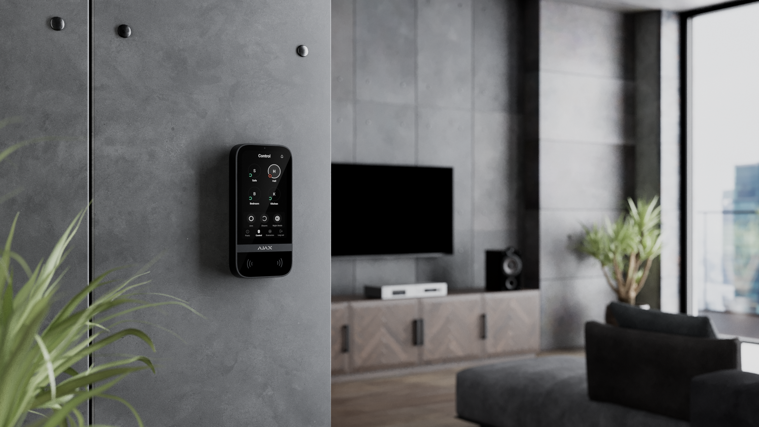 Ajax KeyPad TouchScreen Schwarz Detailansicht Bild 10 | EPS