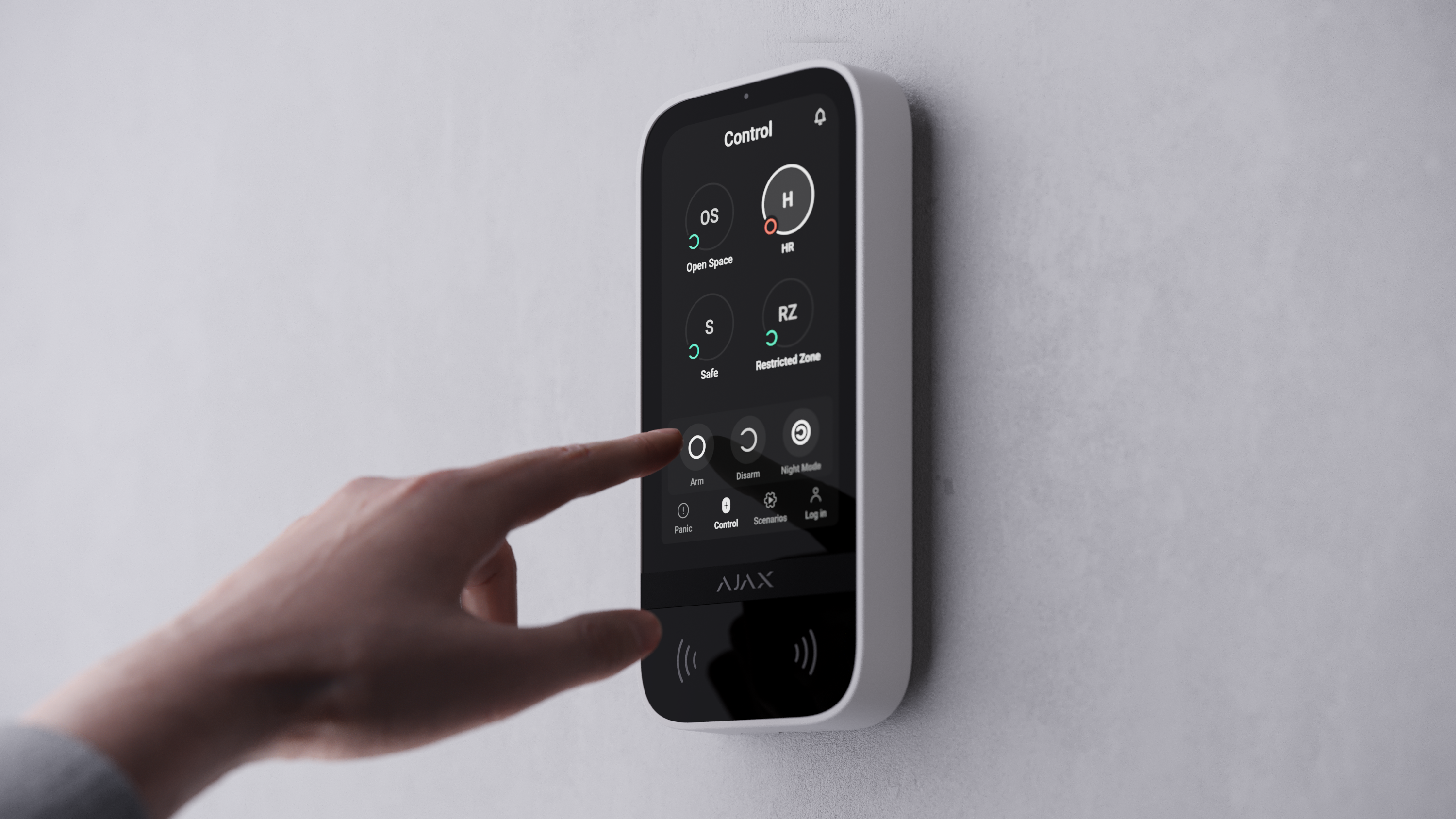 Ajax KeyPad TouchScreen Weiß Detailansicht Bild 5 | EPS