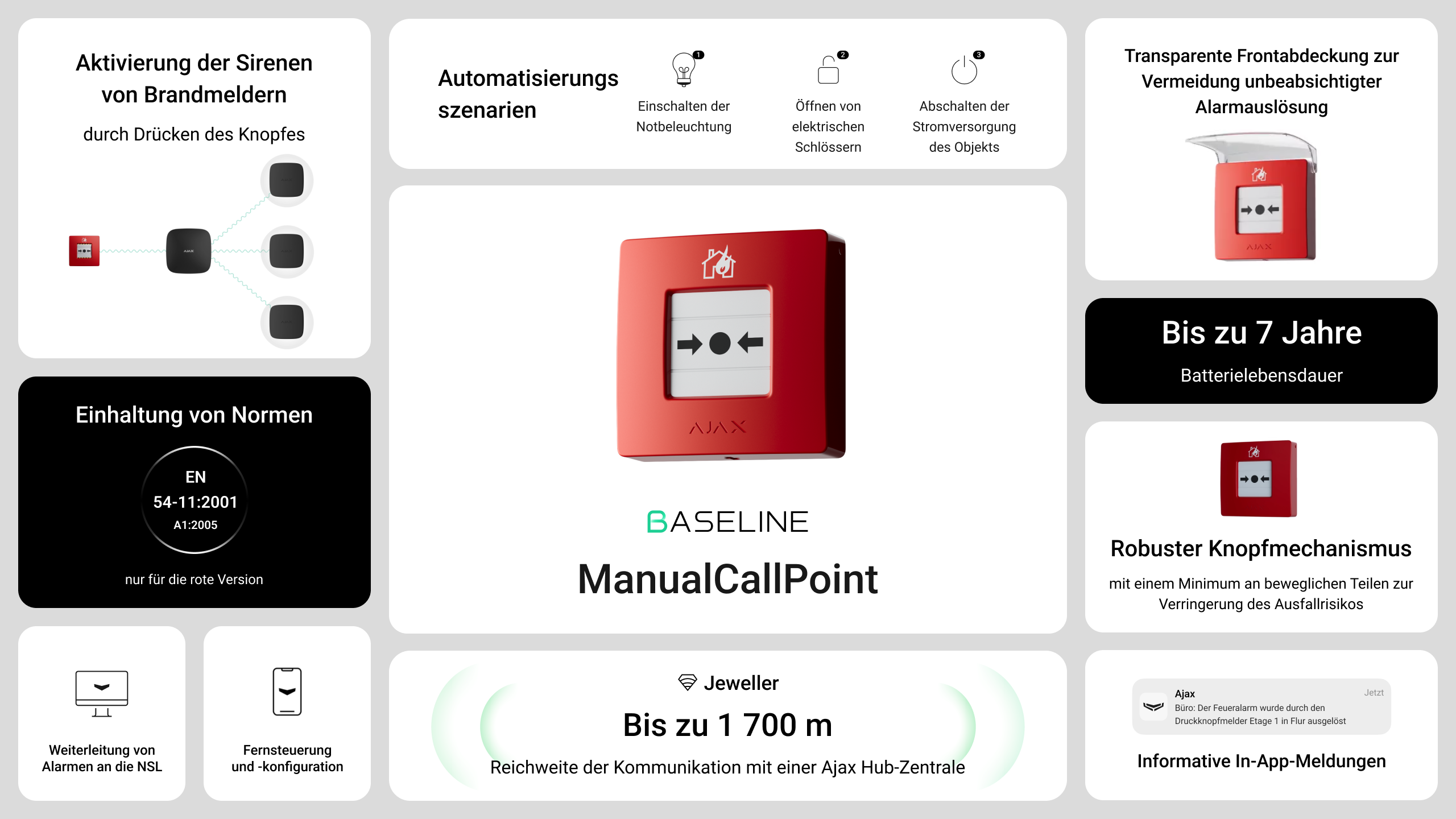 Ajax Manual Call Point Rot Detailansicht Bild 2 | EPS