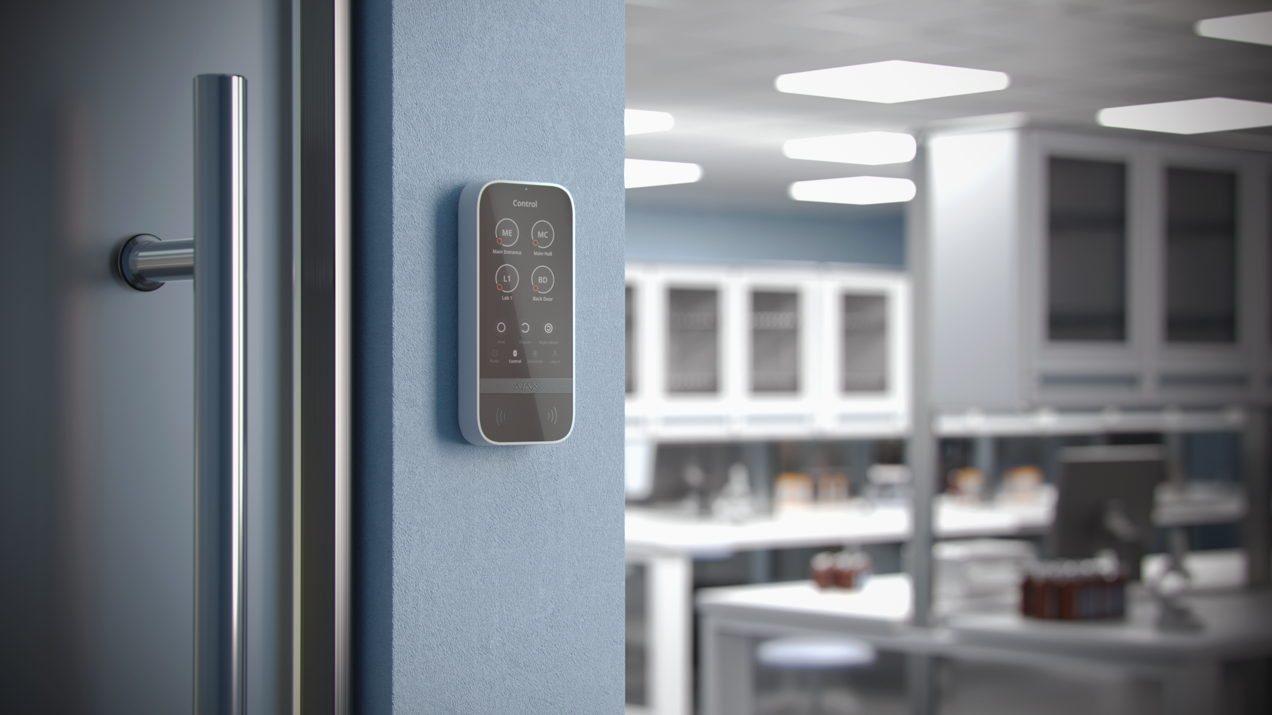 Ajax Superior KeyPad TouchScreen Fibra Weiß | EPS