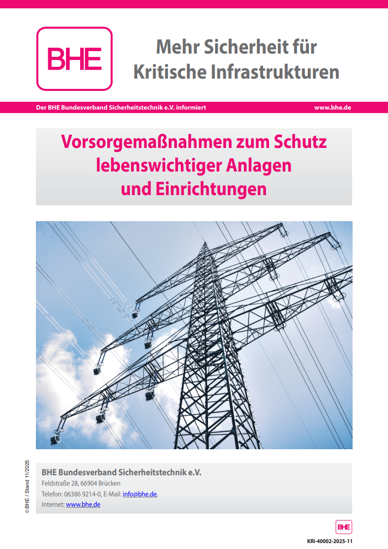 BHE  BHE Broschüre: Mehr Sicherheit für Kritische Infrastrukturen | EPS