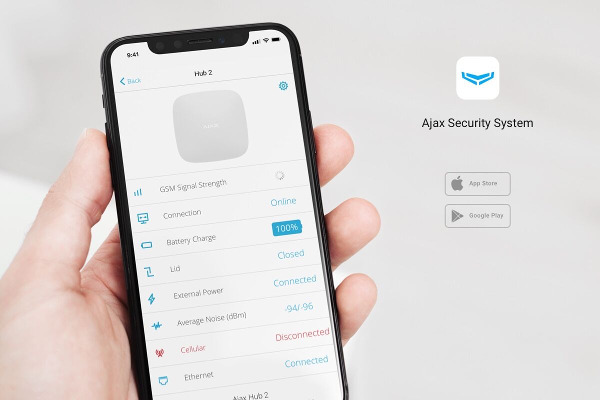Ajax Hub 2 (2G) Jeweller Weiß Detailansicht Bild 3 | EPS