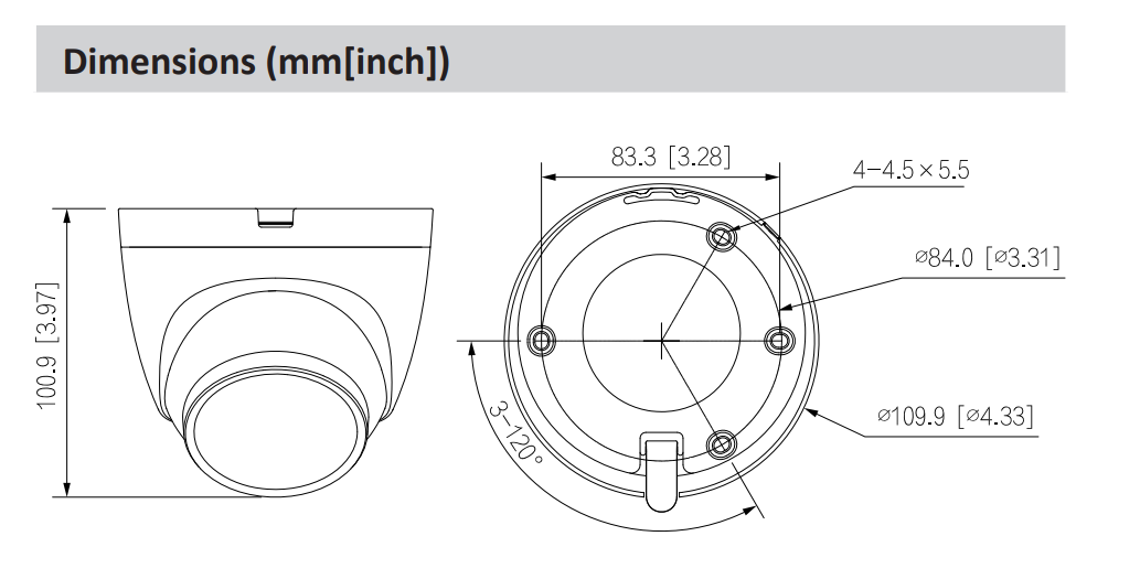Dahua D-IPC-HDW2849TP-S-IL-0280B-B Detailansicht Bild 3 | EPS