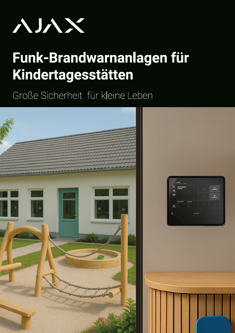 Broschüre: Funk-Brandwarnanlage für Kindertagesstätten