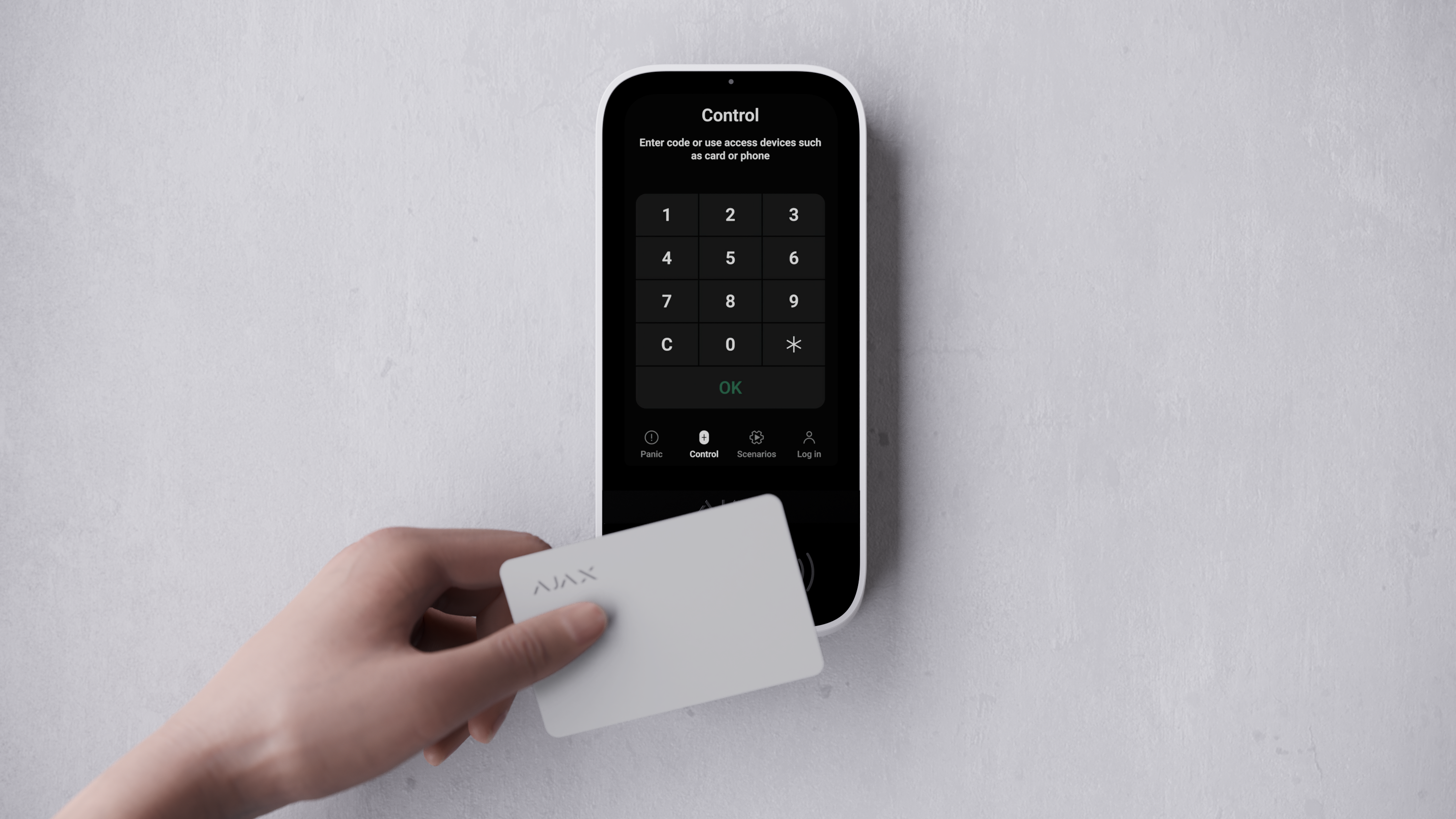 Ajax KeyPad TouchScreen Weiß Detailansicht Bild 10 | EPS