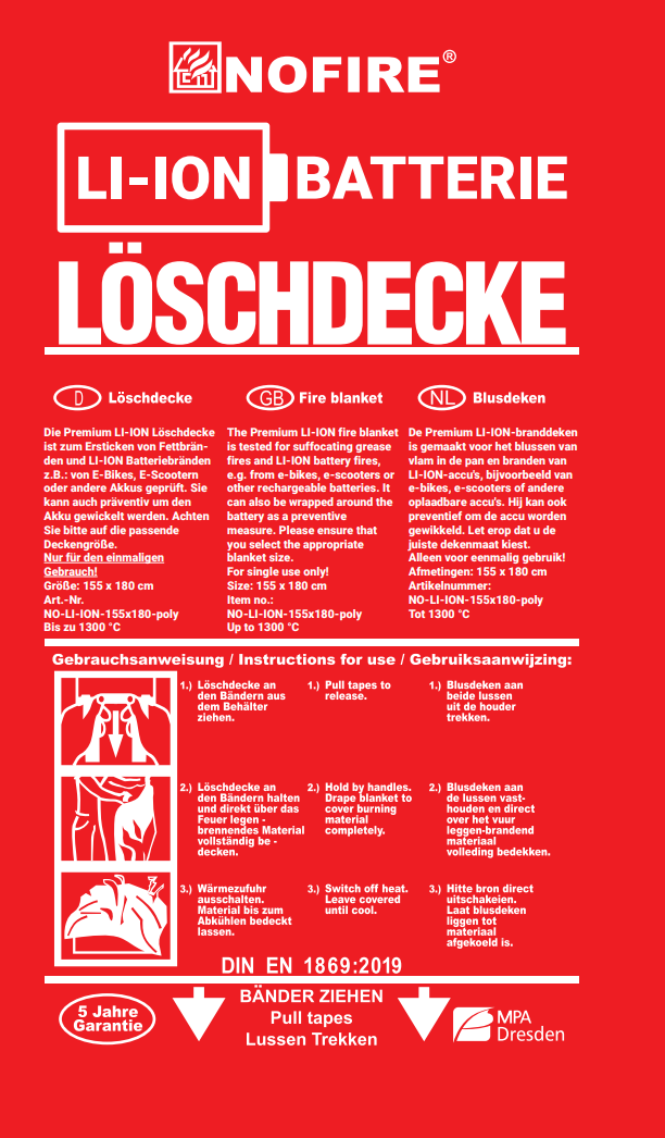 LI-ION Löschdecke 155x180/Poly