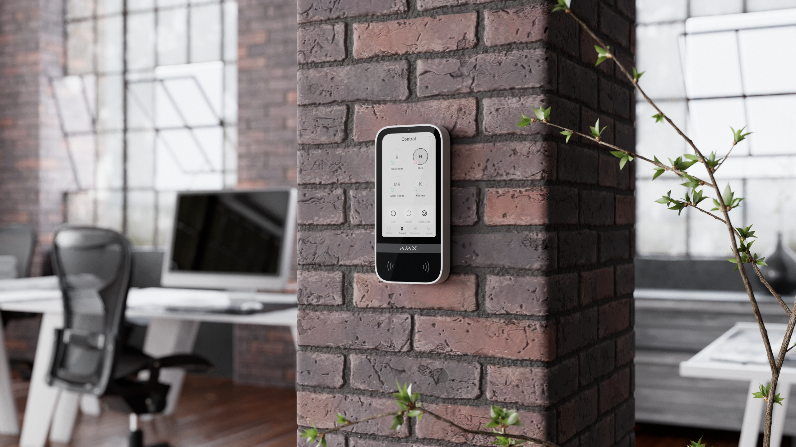 Ajax KeyPad TouchScreen Weiß Detailansicht Bild 14 | EPS