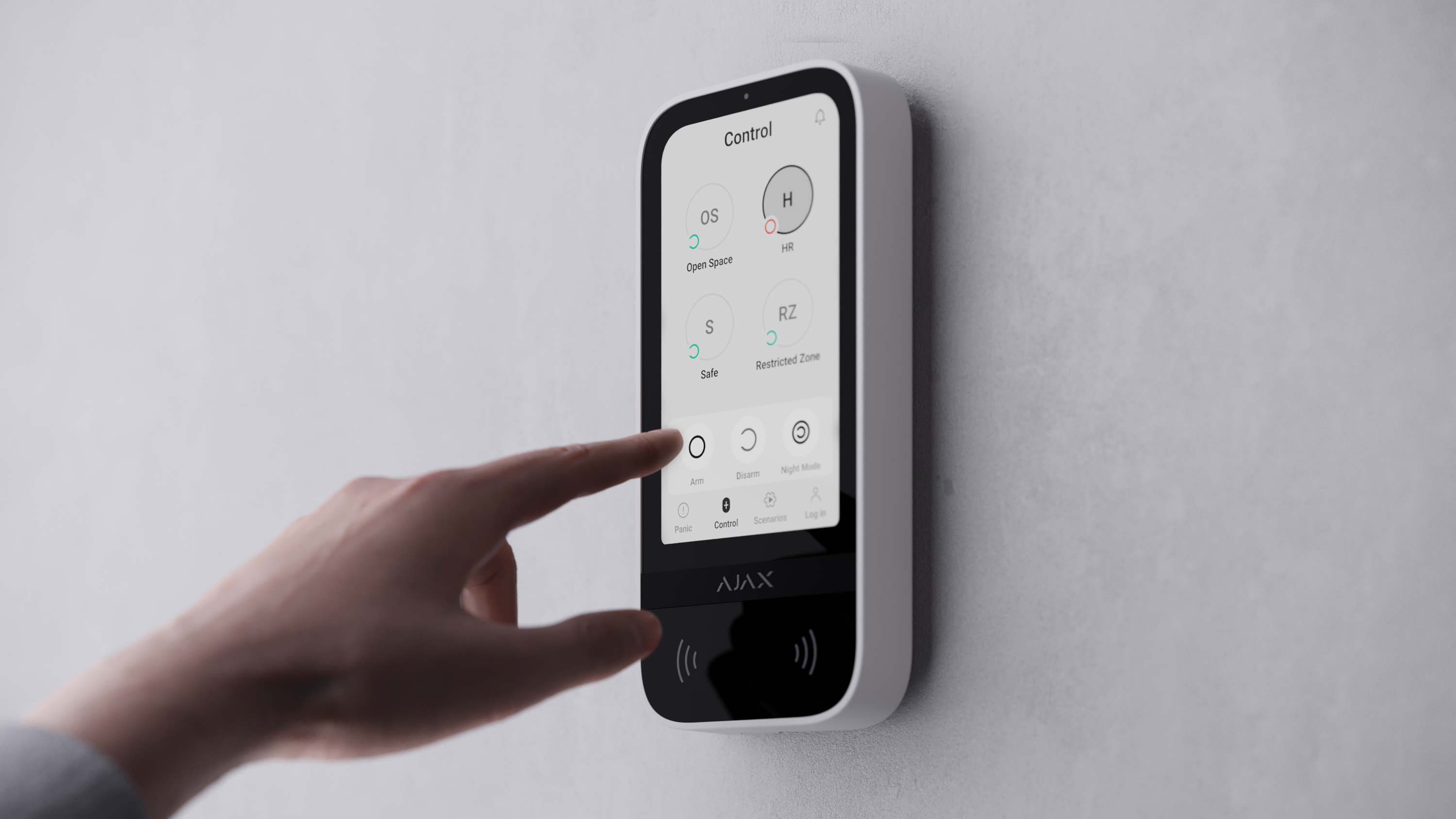 Ajax KeyPad TouchScreen Weiß Detailansicht Bild 9 | EPS