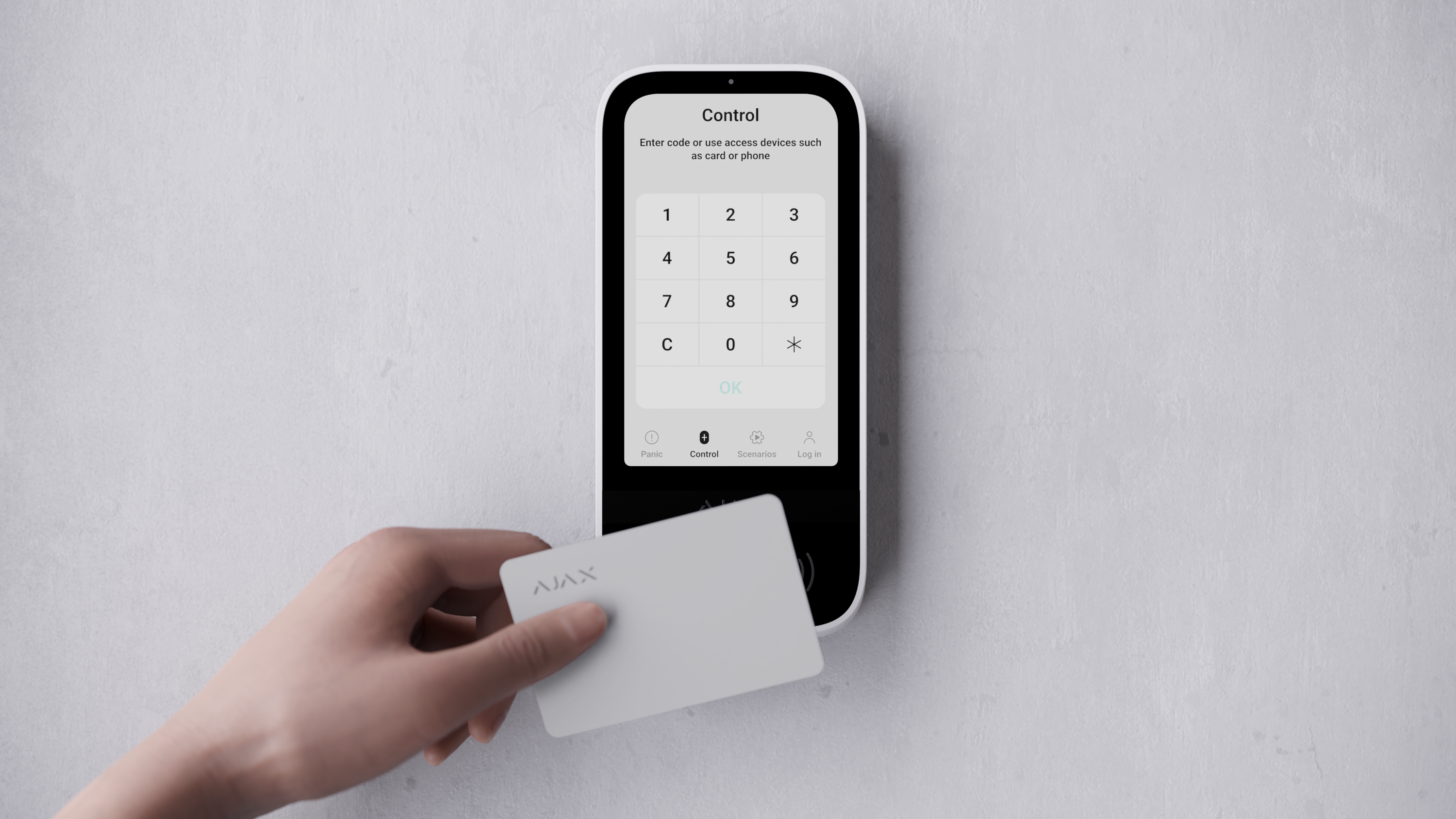 Ajax KeyPad TouchScreen Weiß Detailansicht Bild 15 | EPS